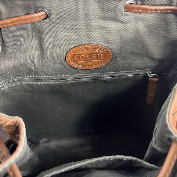 Fossil Vintage Drawstring Backpack Leather Brown‎ Women’s